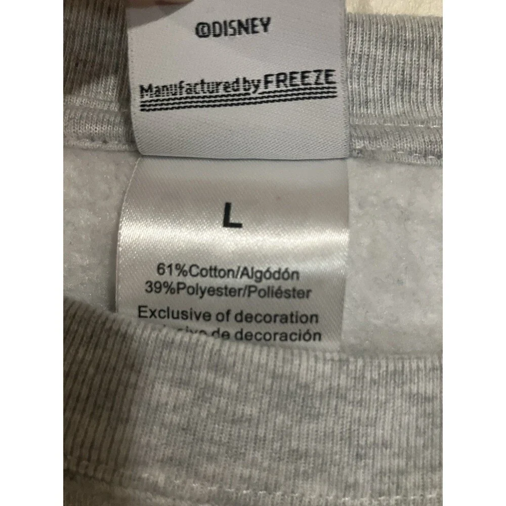 Mickey Mouse California Crewneck Sweatshirt | Grey Comfy Disney Pullover XS & L